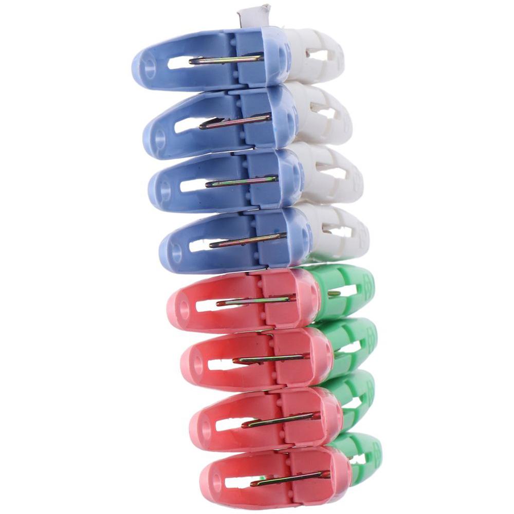 16PCs 4 Colors Clothespins Plastic Clothes Pegs Sturdy Hanger Clip  Home Closet Bathroom