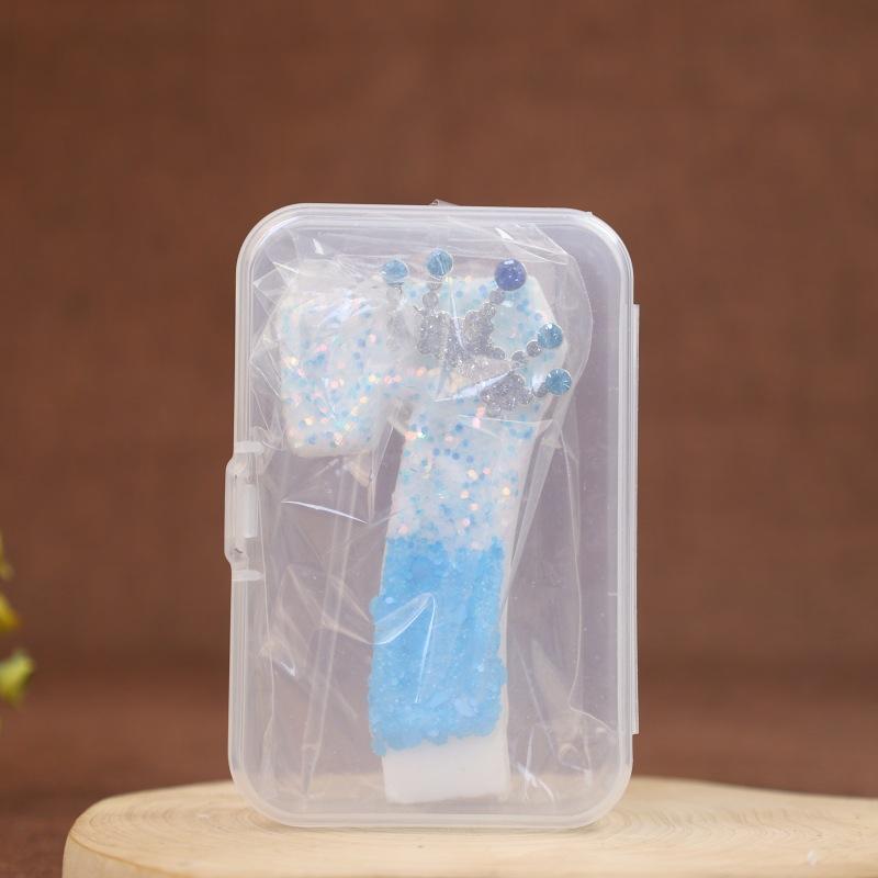New Charming Blue Crown Creative Digital Candle Celebration Candle Cake Decoration Birthday Candle
