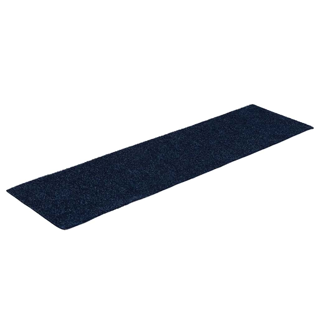 Self Adhesive Stair Treads 15 pcs 76 x 20 cm Navy Blue Rectangular