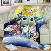 3D Cartoon Keroro Blanket Cute Frog Blanket Soft Lightweight Flannel Blanket for Living Room Bedroom Sofa Travel Camping Blanket