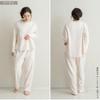 Moisturizing Lyocell Blend Fleece Raglan Pajamas [Wearable Cream] (Beige L)