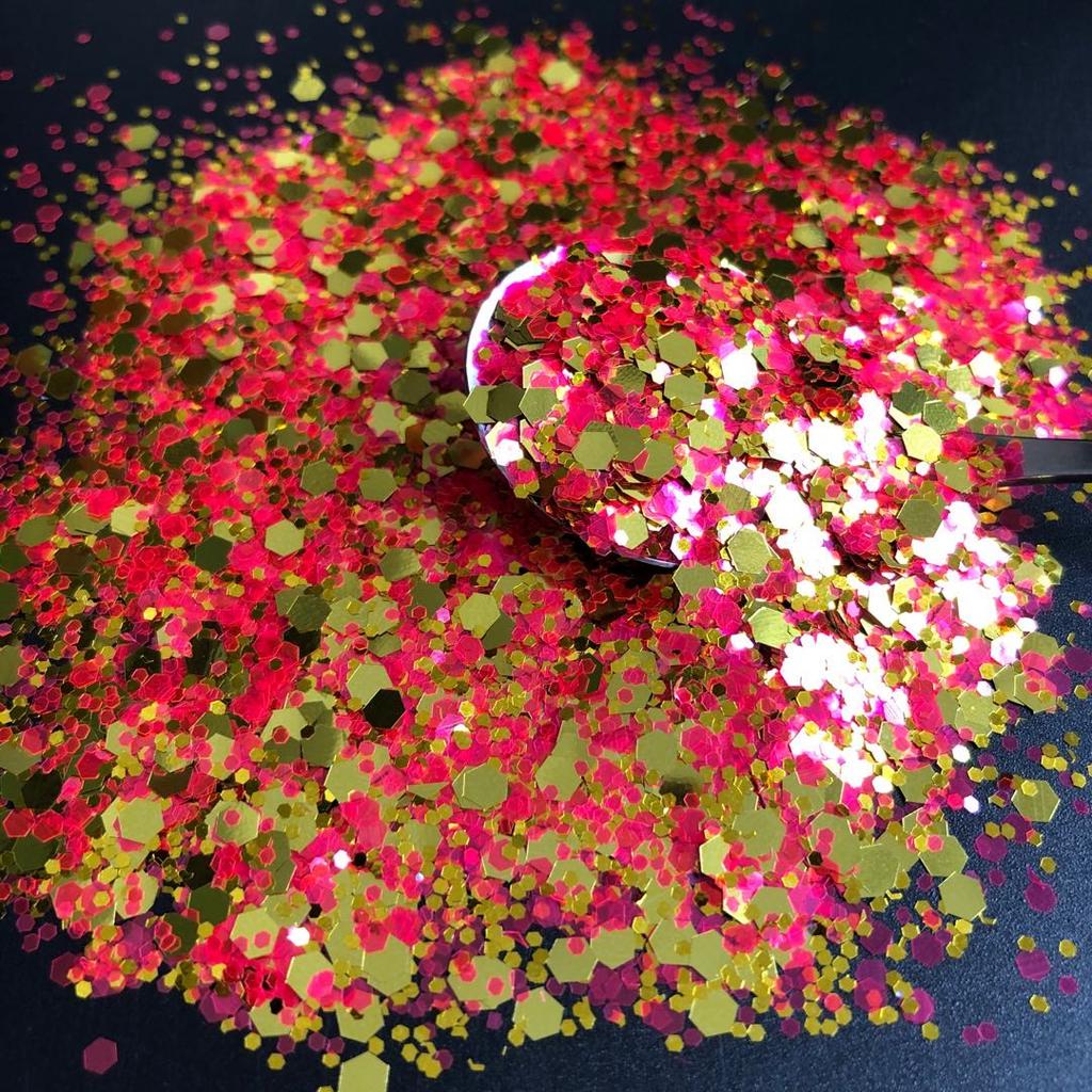 1Kg Bag Custom Glitter Mix Factory Polyester Chunky Glitter Bulk