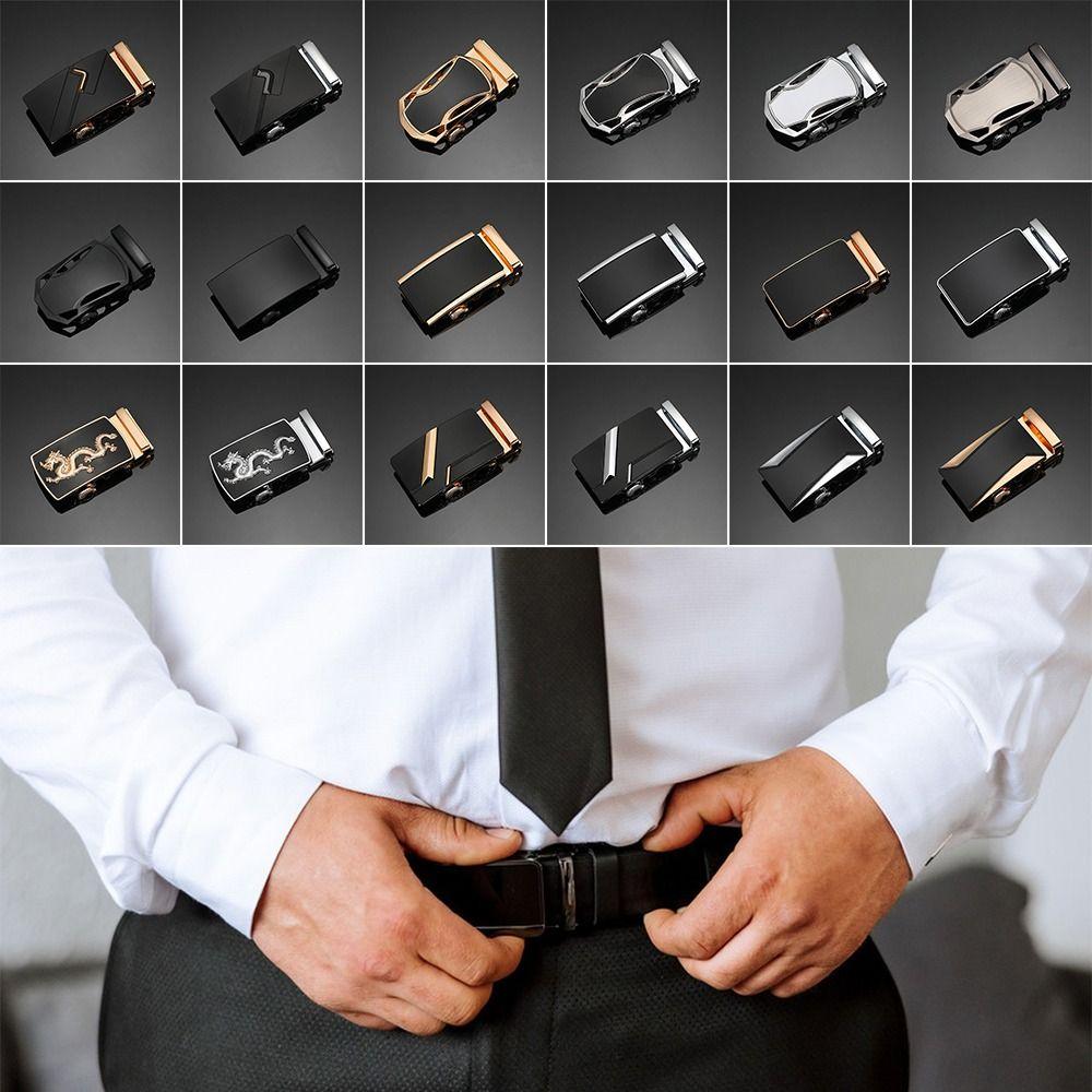 Alloy Belt Buckle DIY Automatic Buckle Business Accessories Belt Replacement Buckle Men