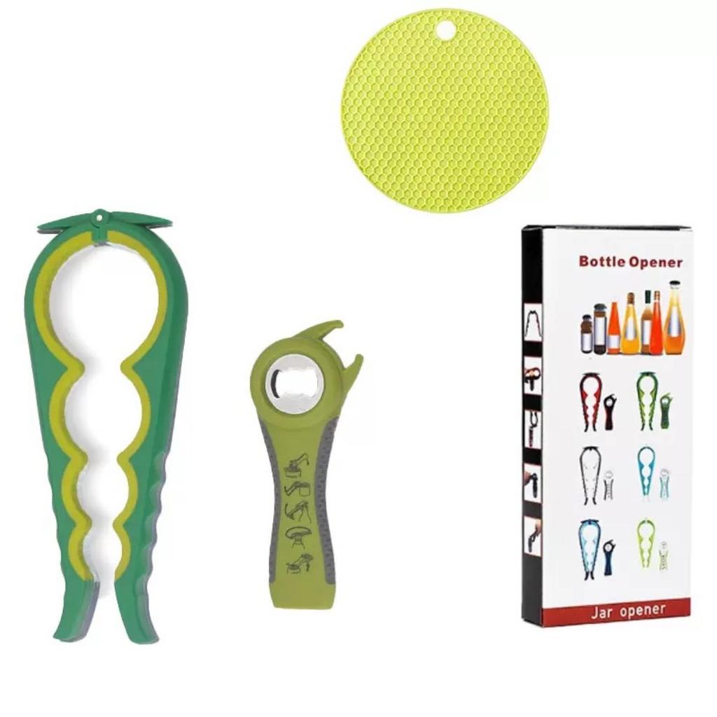 HOMZY Открывалка для консервов Многофункциональная Четыре в одном Открывалка для бутылок с напитками Открывалка для крышек Четырехпозиционная открывалка для консервов Противоскользящая открывалка для крышек