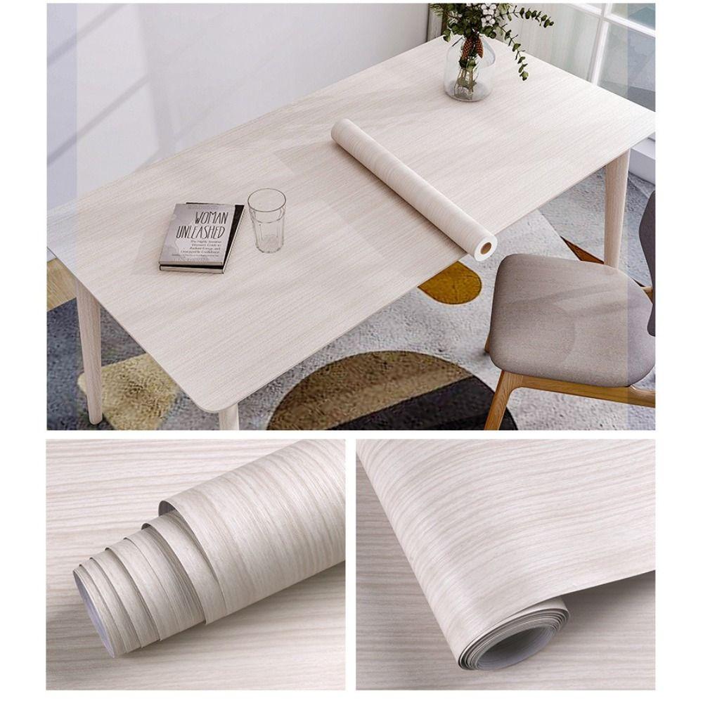 Removable Wood Grain Wallpaper Oil Proof Waterproof Wallpaper New Peel and Stick Wallpaper