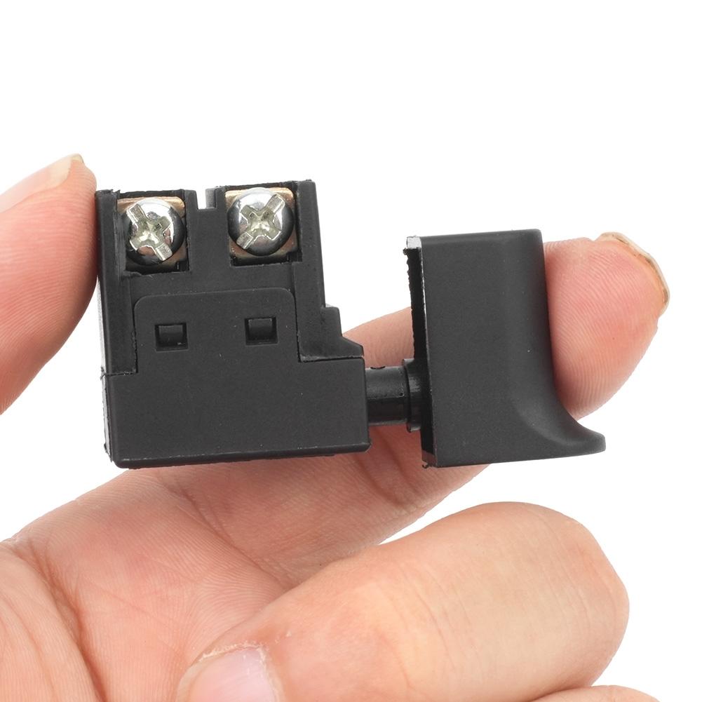 Electric Drill Switch Button 250V Black Control Knob Cutting Lock On