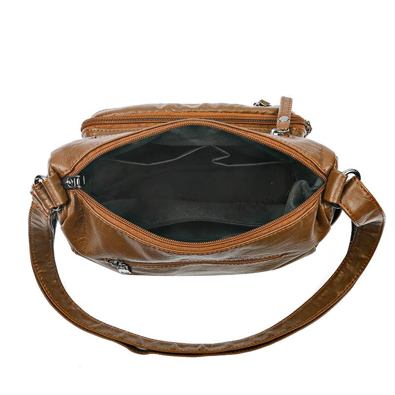 Женская сумка Сумка через плечо большой вместимости Сумка через плечо для среднего и пожилого возраста Маленькая квадратная сумка с несколькими карманами