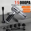 2025 New 15000PA Mini Car Vacuum Cleaner 4 In 1 Powerful Cleaning Machine Strong Suction Handheld Car Wireless Portable Home Appliance