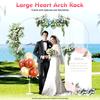 Heart Wedding Arch Stand 6.89ft (2.1m),Carbon Steel Love Arch Frame,Freestanding Bridal Heart Backdrop W/ 11-22lbs Load Capacity