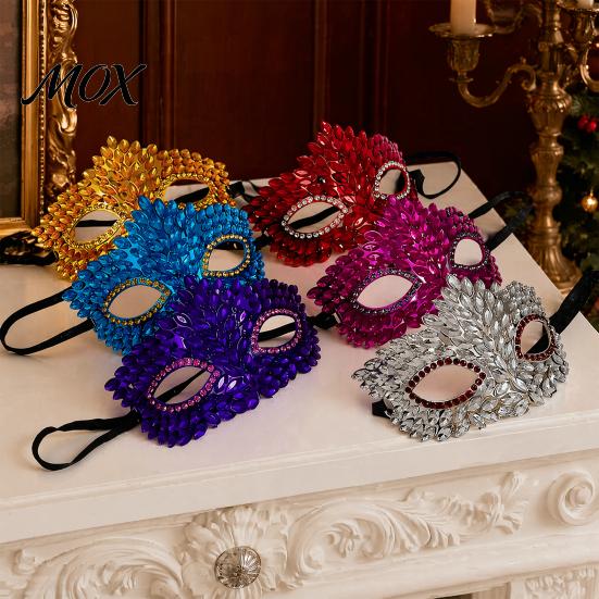 Elegant Costume Party Mask Gothic Cat Eye Masquerade Mask, Rhinestone Vintage Half Face, Sexy Full Diamond Marquise Halloween Costume, Glitter