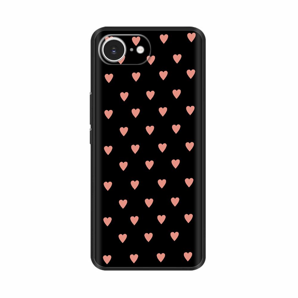 Soft TPU Black Silicon Phone Case For iPhone 16E iPhone16E SE 2025 SE4 5G Painted Shockproof Shell Cover Cases Bumper Funda Capa