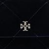 TORY BURCH Kira brand logo silver shoulder chain diamond quilted velvet crossbody bag mini women's dark purple 176199-430