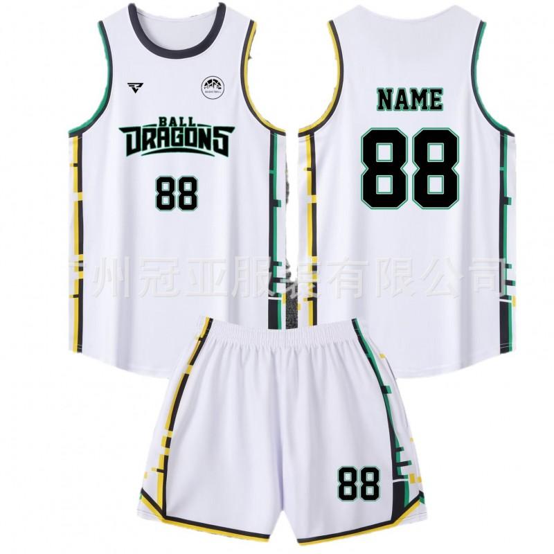 Mens Basketball Jersey Set Loose Fit Quick Dry Sports Uniform Team Game College League
