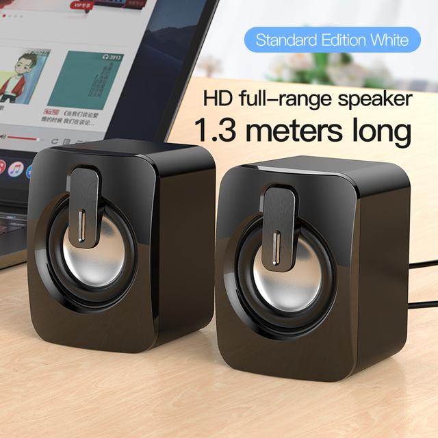 Мини-колонка для компьютера, проводные колонки USB, объемный стереозвук, динамик для ПК, ноутбука, не Bluetooth-колонки