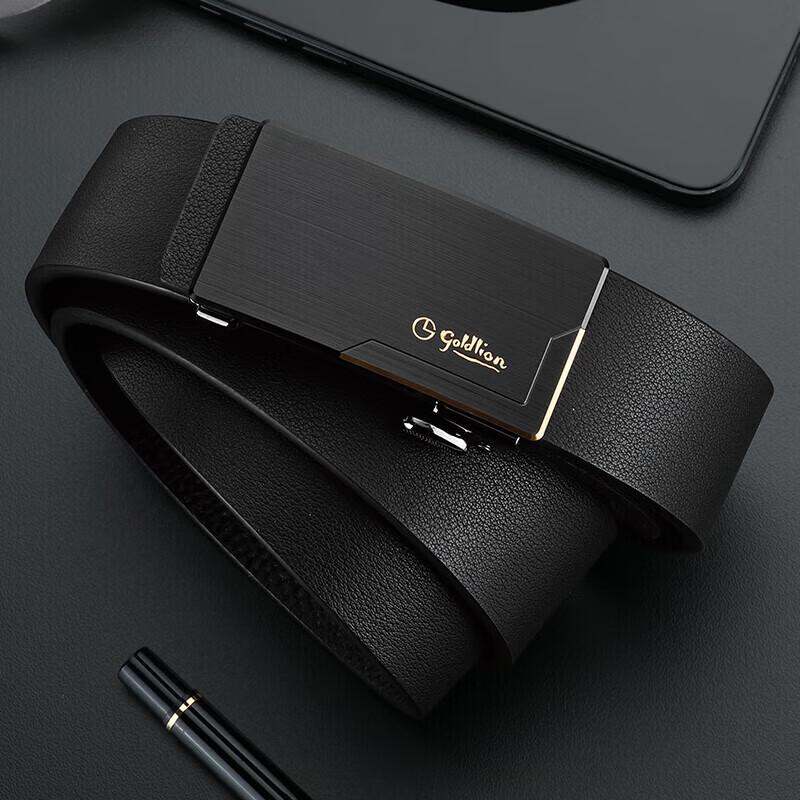 Мужской кожаный ремень Goldlion с автоматической пряжкой