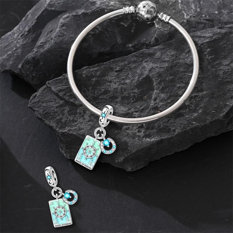 100% 925 Silver Tarot Collection Pendant DIY Hourglass Beads Fit Pandach Original Bracelet Women Jewelry Birthday Gift