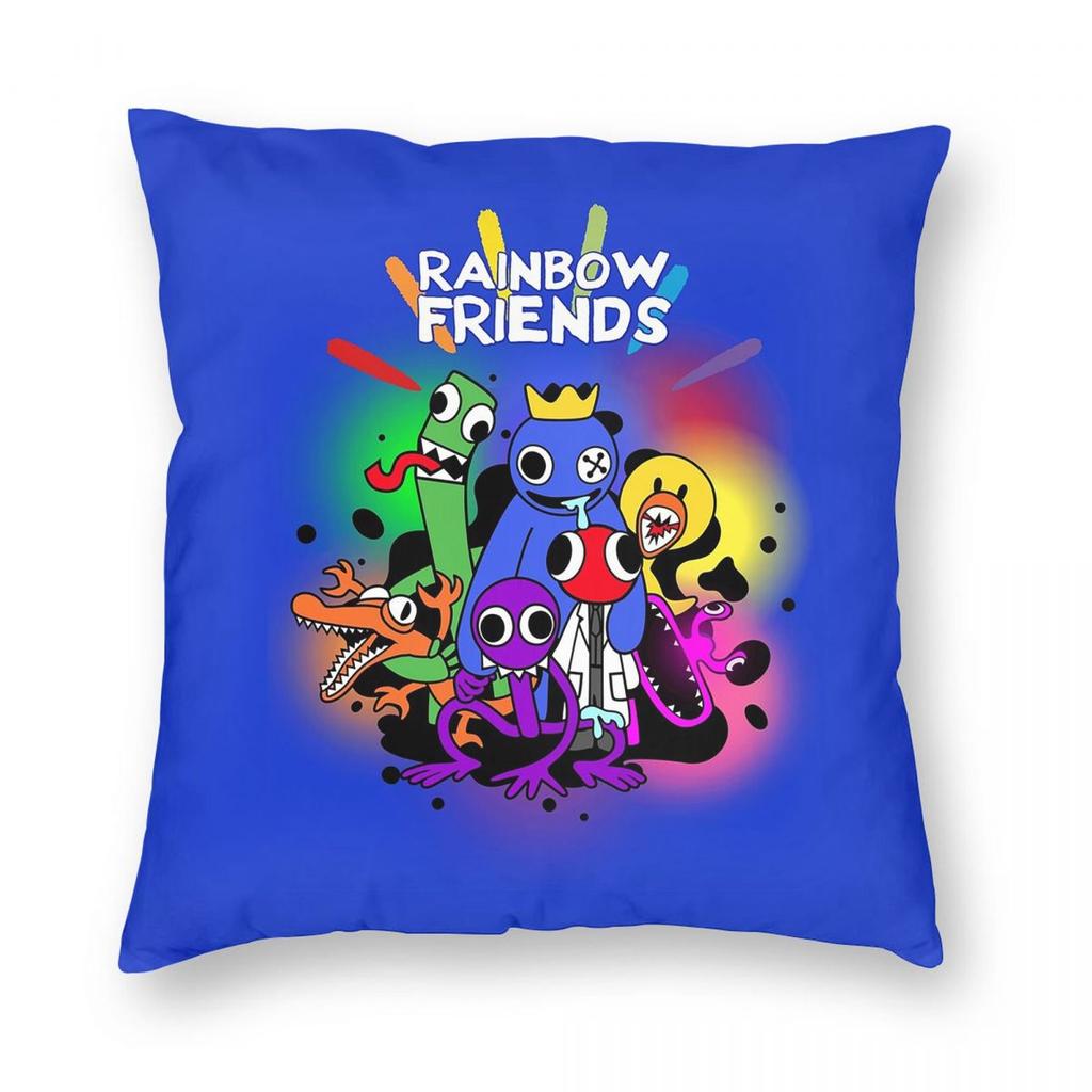 Персонажи Rainbow Friends Квадратная наволочка Чехол на подушку Подушка Декоративная подушка для дома Спальни Машины