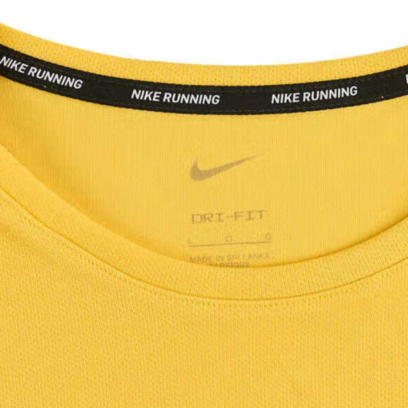 Nike Miler As M Nk Run Energy Футболка с круглым вырезом и логотипом, универсальная, дышащая, мужская, желтая HJ3565-718