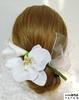 Large Hair Ornament Wedding Graduation Calla Lily Compatible with White Solid Wedding Kimono Compatible with All Hairstyles Also for and Updos Hair