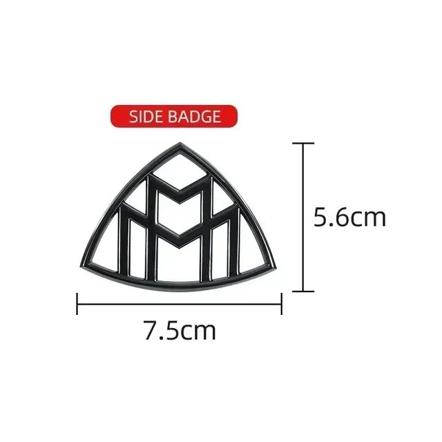 1pcs 3D ABS Maybach Side Emblem Car GLS GLE S500 Logo sticker Rear Bumper tail door trunk sticker Emblem styling Accessories