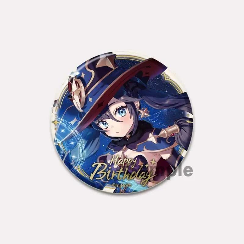 32/44/58 мм Genshin Impact Tinplate Pin Круглые мультяшные защелкивающиеся броши для рюкзака, одежды, аксессуаров, игр, аниме, коллекции, значки, украшения