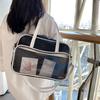 New Transparent Badge Commuter Wind Pain Bag Baby Bag Female Cute Jk Uniform Bag Portable Student Two-dimensional Messenger Bag