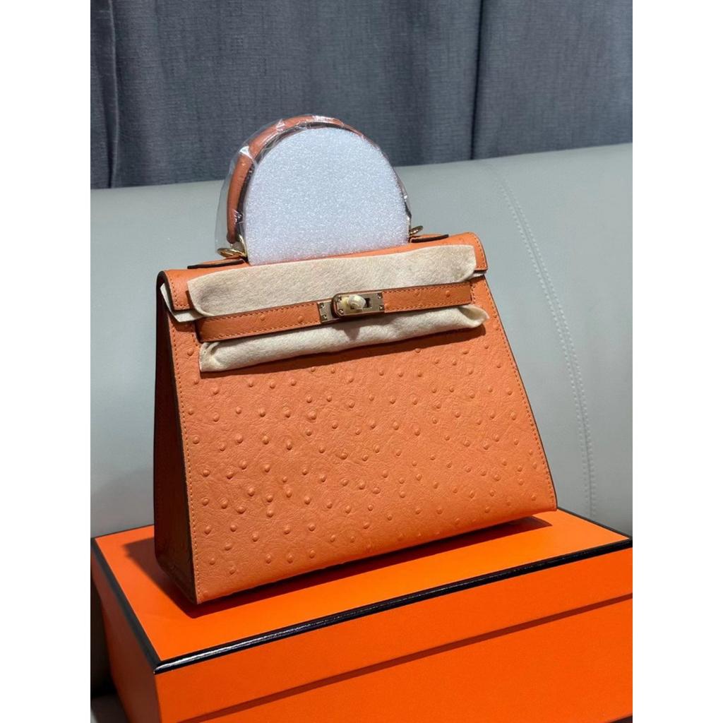 2026 Новая женская кожаная сумка первый слой рисунок страуса коровья кожа первое и второе поколение портативная на одно плечо через плечо женская сумка