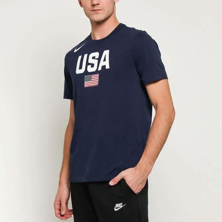Nike World Cup Dream Team Quick-Drying Short-Sleeve T-Shirt Men Tops Deep-Blue AV4352-451