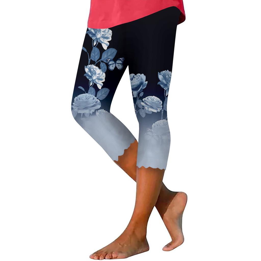 Летние женские леггинсы, укороченные брюки, однотонные узкие брюки с высокой талией для бега, йоги, тренировок в тренажерном зале