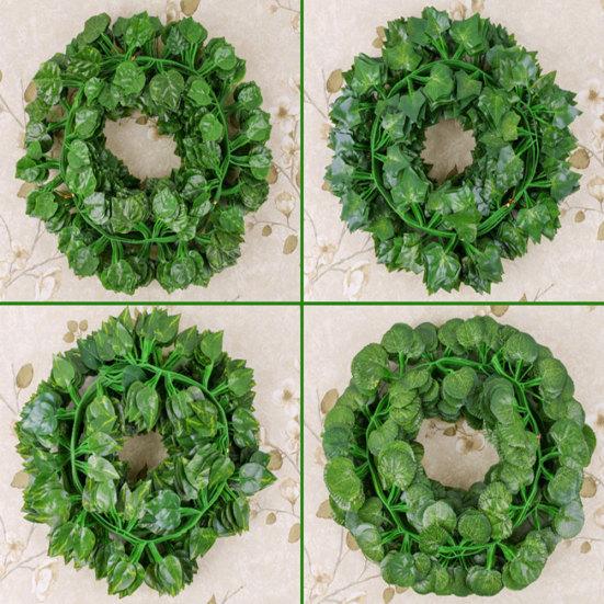 12шт искусственные настенные висячие листья лозы поддельные растения сад двор забор декор