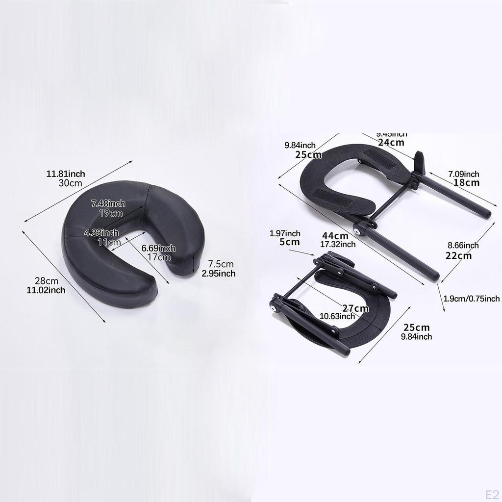 Face Cradle with Pillow for Massage Table Comfort Sturdy Headrest Adjustable