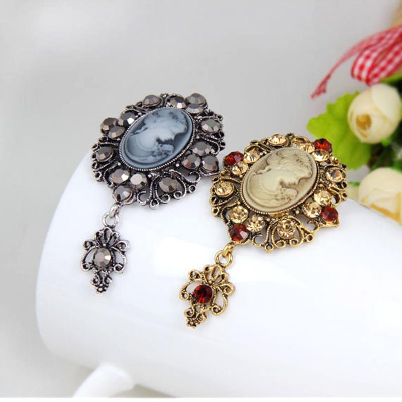 1 шт. Женские украшения Длинные винтажные броши Красивые броши-камеи для женщин Подарок AVE