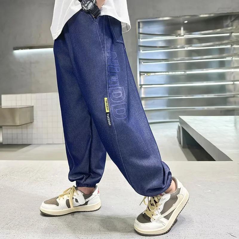 2024 Boys' Light Jeans: Spring/Autumn Street-Style Casual Trousers for Kids