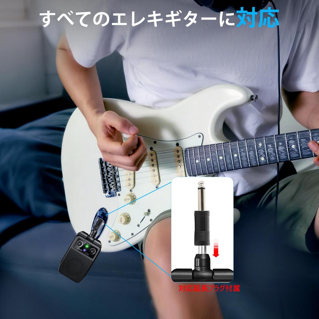 JOYO 5W Компактный мини-усилитель для электрогитары с 4 эффектами и ревербератором, Bluetooth, Перезаряжаемый, 6.35 мм штекер, Встроенный