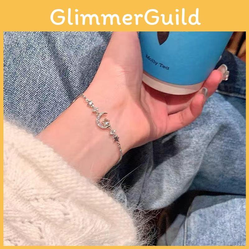 Изысканный циркониевый браслет Звезда Луна для женщин Модные шикарные украшения