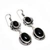 Ювелирные серьги ручной работы с черным ониксом, посеребренные 925 пробы, 2,27 дюйма