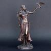 Resin Statues Morrigan The Celtic Goddess of Battle with Crow Sword Bronze Finish Statue for Home Decoration
