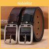 Men Stylish Genuine Leather Belt With Square Alloy Buckle For Daily Wear Office