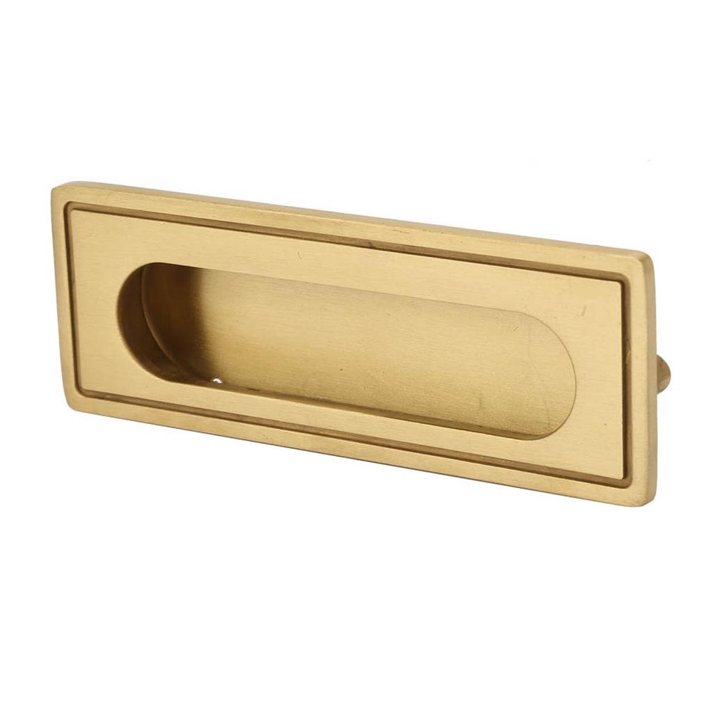 Brass Recessed Furniture Handle Kitchen Cupboard Cabinet Wardrobe Drawer Pulls