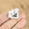 925 Sterling Silver Black Rutile Gemstone Engagement Sister Flower Ring Jewelry