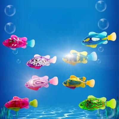 Новая игрушка для кошек LED Интерактивный плавающий робот Электронные игрушки в виде рыбок Милый дизайн Светящаяся имитация Электрическая игрушка-рыбка Товары для питомцев