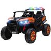 Electric Car for Kids 3-8 Years 24V 2-Seater, Dual Motor, Remote Control and Soft Start, Orange