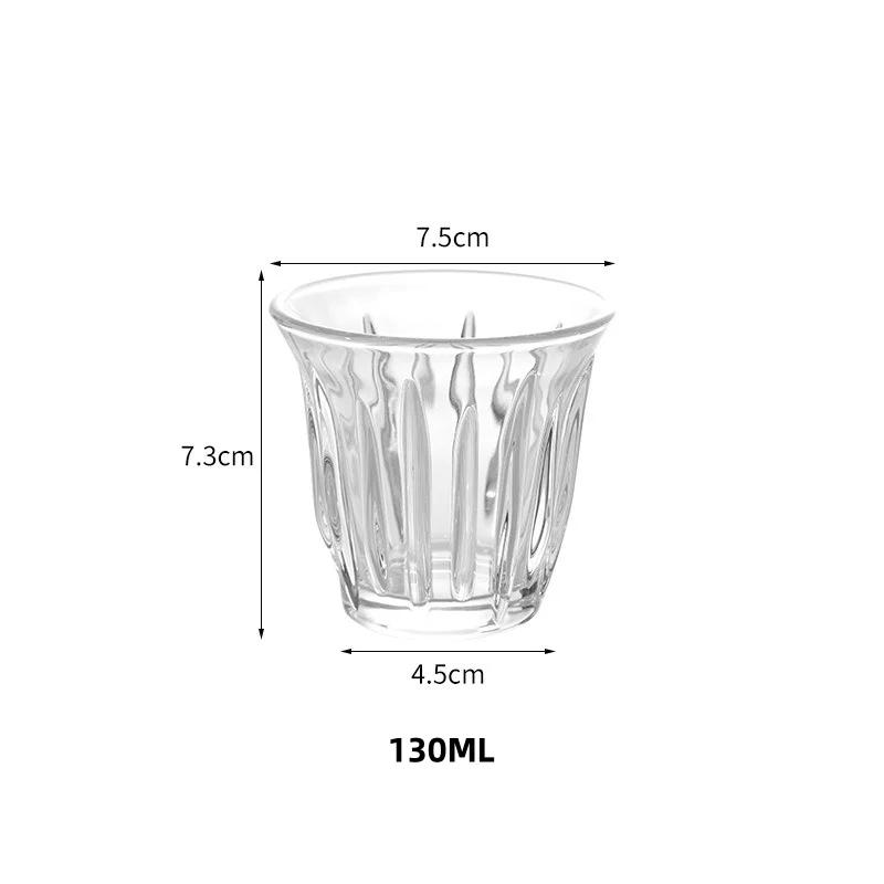 Transparent Tempered Glass Coffee Cup High Temperature Resistant Espresso Cappuccino Juice Cocktail Cup Barista Glassware