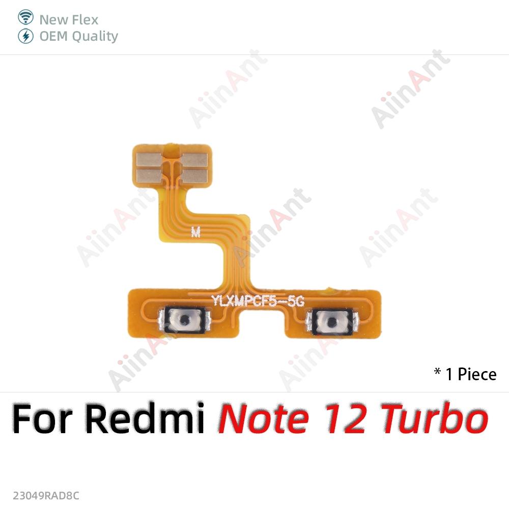 OEM On Off Buttons key Volume Power Flex Cable For Xiaomi Redmi Note 12 15 12C 15C 12R 12s Turbo Pro Max Plus 4G 5G
