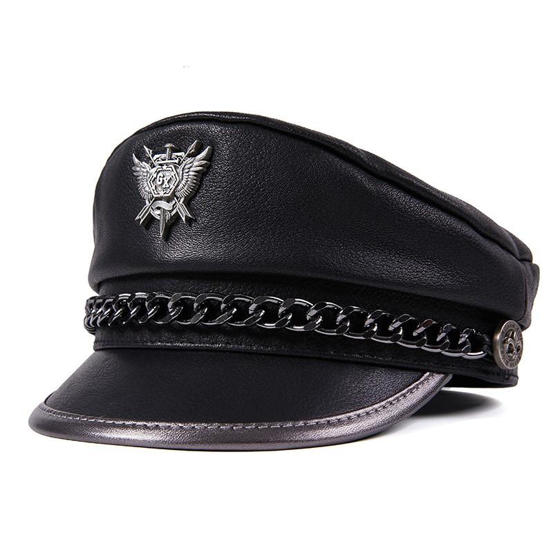 Кожаный женский берет с козырьком, кепка газетчика-разносчика газет, пекаря-мальчика в стиле рыбака, кепка таксиста-скрипача, шляпа капитана-матроса