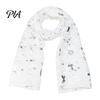 Cozy Holiday Gift for Women Christmas Theme Scarf Women, Glitter Sparkly Foil Reindeer Winter Print Scarves, Lightweight Soft Shawl Wrap Fall