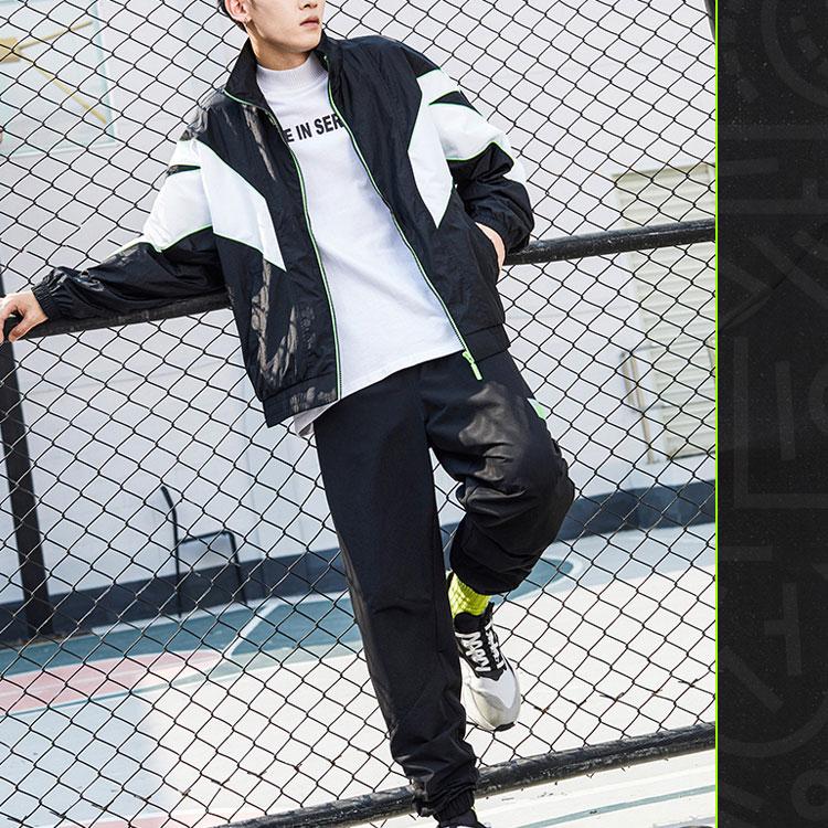 Anta Life Series Logo Лоскутная спортивная куртка унисекс Верхняя одежда Черный 152148612-2