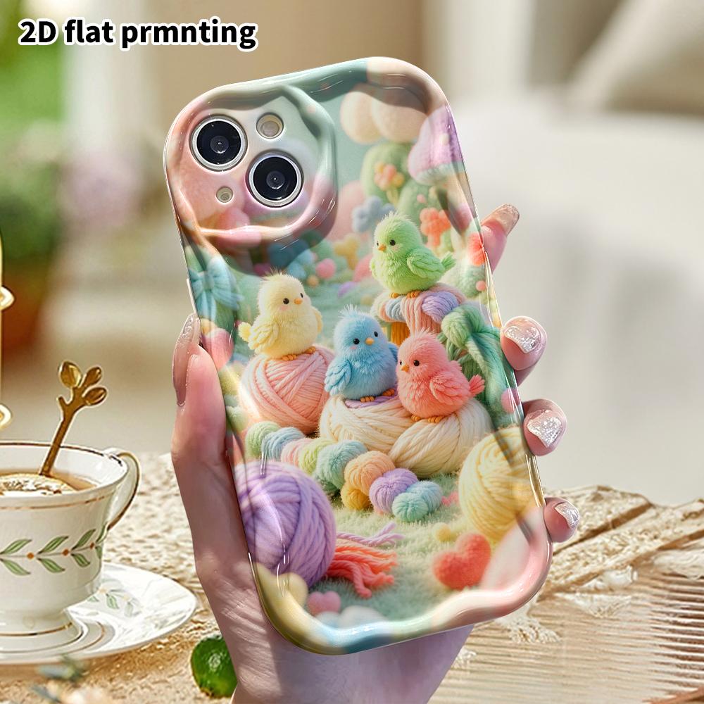 Phone case: 2D flat, suitable for iPhone 18 17 16 15 14 13 12 Pro, little bird forest, perfect Christmas and Halloween holiday gift