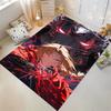 "Anime Warrior with Metal Armor Design Non-slip rug suitable for living room and bedroom sofas"