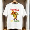 Футболка с текилой Cinco De Mayo Женская Унисекс Повседневная хлопковая с принтом Взрослая уличная одежда футболки топы футболка С коротким рукавом